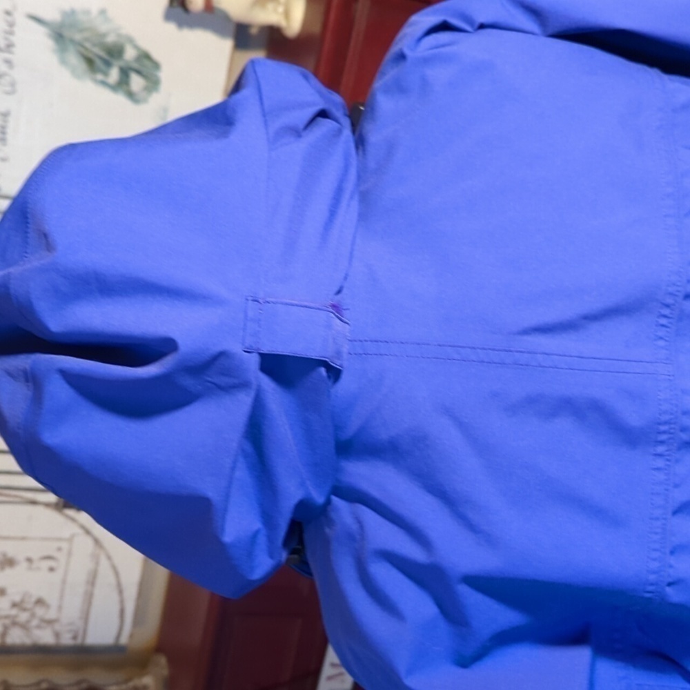 Eddie Bauer Blue/Purple hooded gore-tex zip front long Warm Winter jacket sz M - Picture 4 of 13
